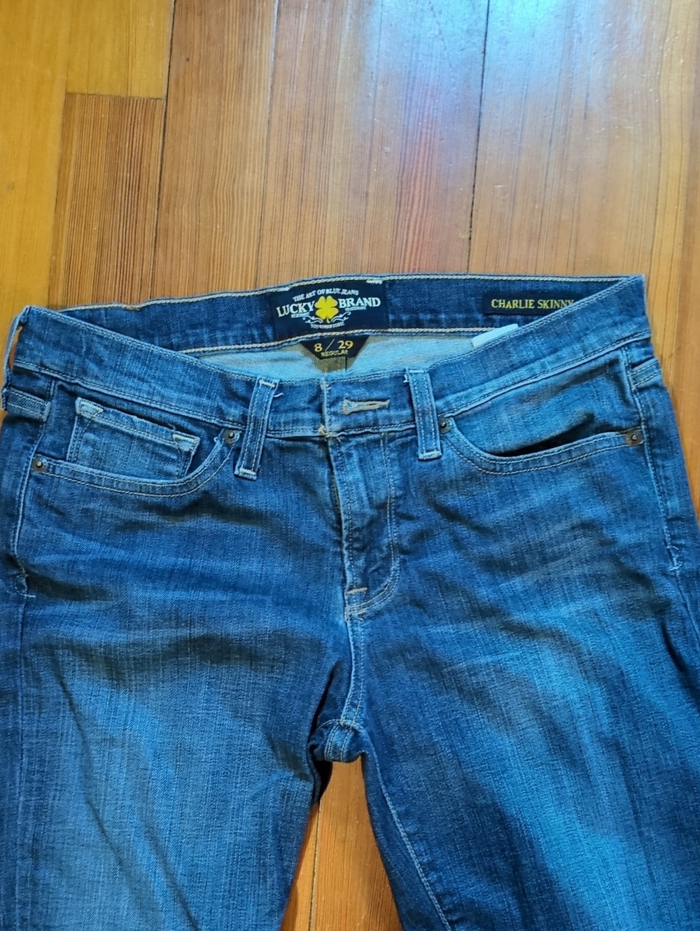 Lucky Brand Charlie Skinny Jeans - Dark Blue Wash